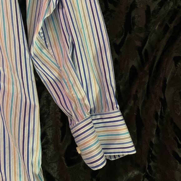 Robert Graham Striped Button Down Long Sleeve Shirt Men’s Size L - Picture 4 of 7